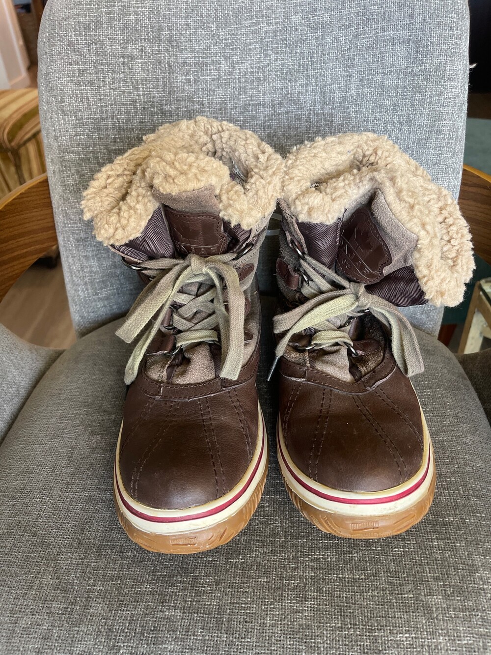 Pajar 63 Brown Winter Boots Faux Shearling Lined Lace-Up Womens US 9.5 - Brown